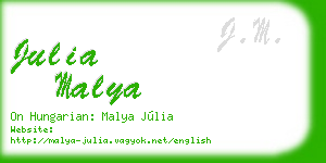 julia malya business card